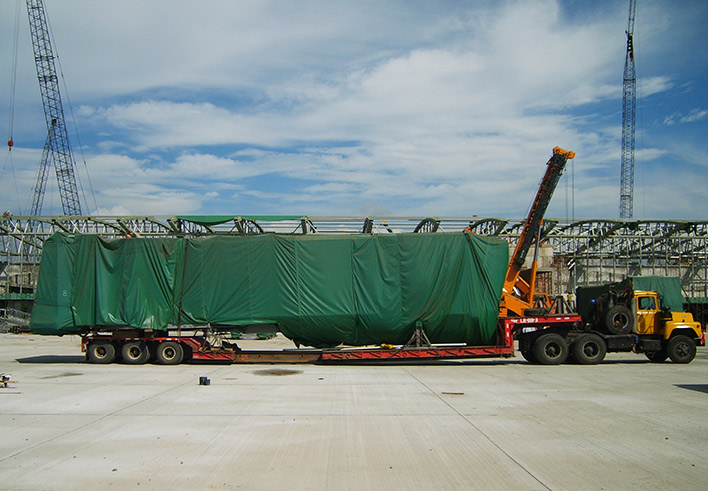 Maquinaria industrial de aeropuerto traslado y montaje de mangas de abordaje para el Aeropuerto La Aurora en Guatemal